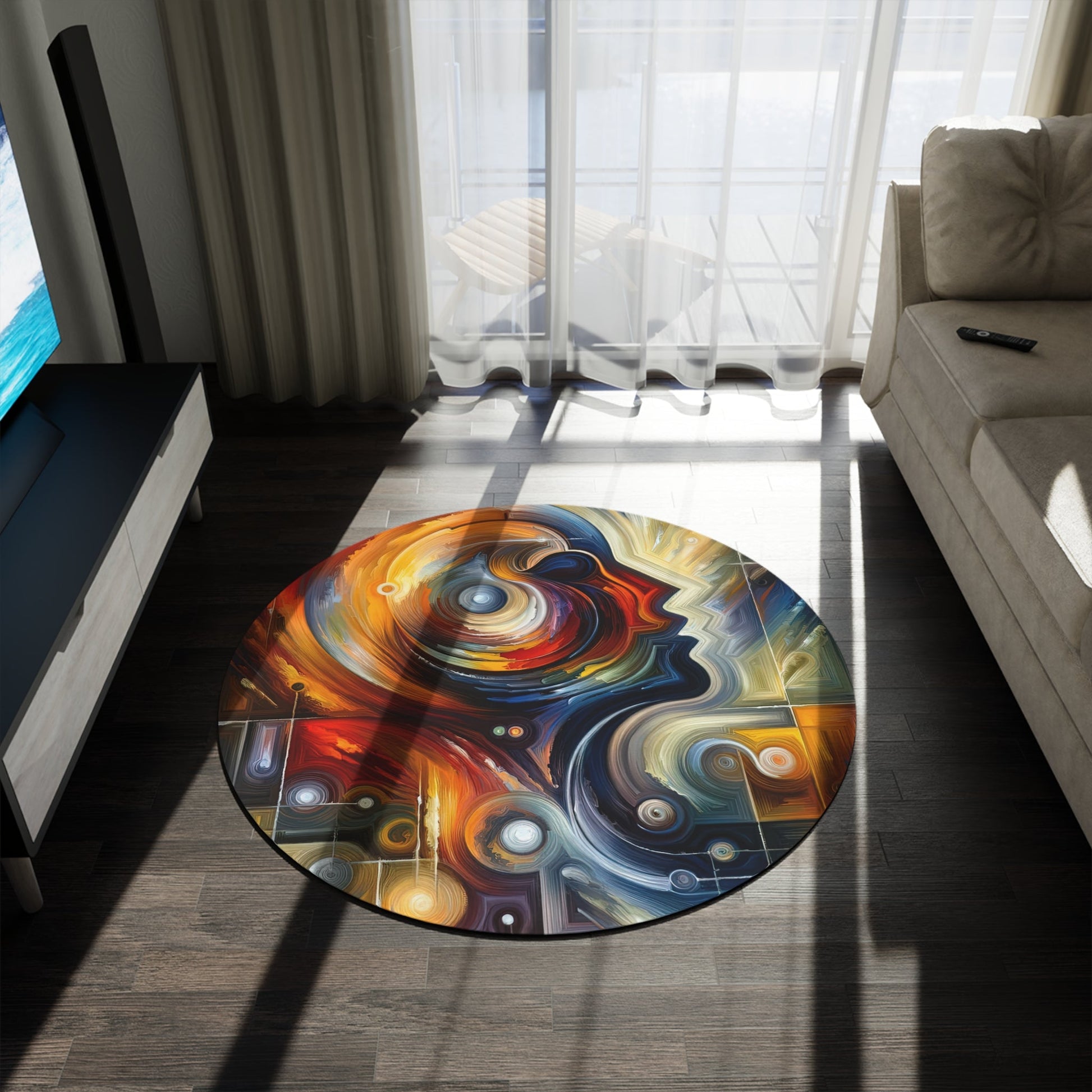 Vulnerability Emotional Exchange Round Rug - ATUH.ART