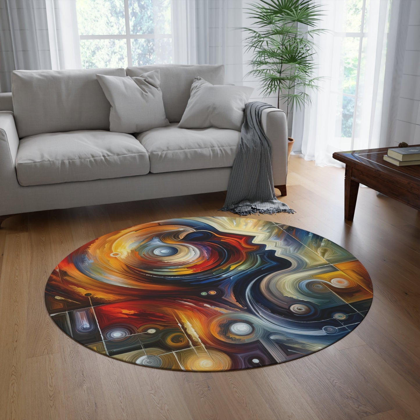 Vulnerability Emotional Exchange Round Rug - ATUH.ART