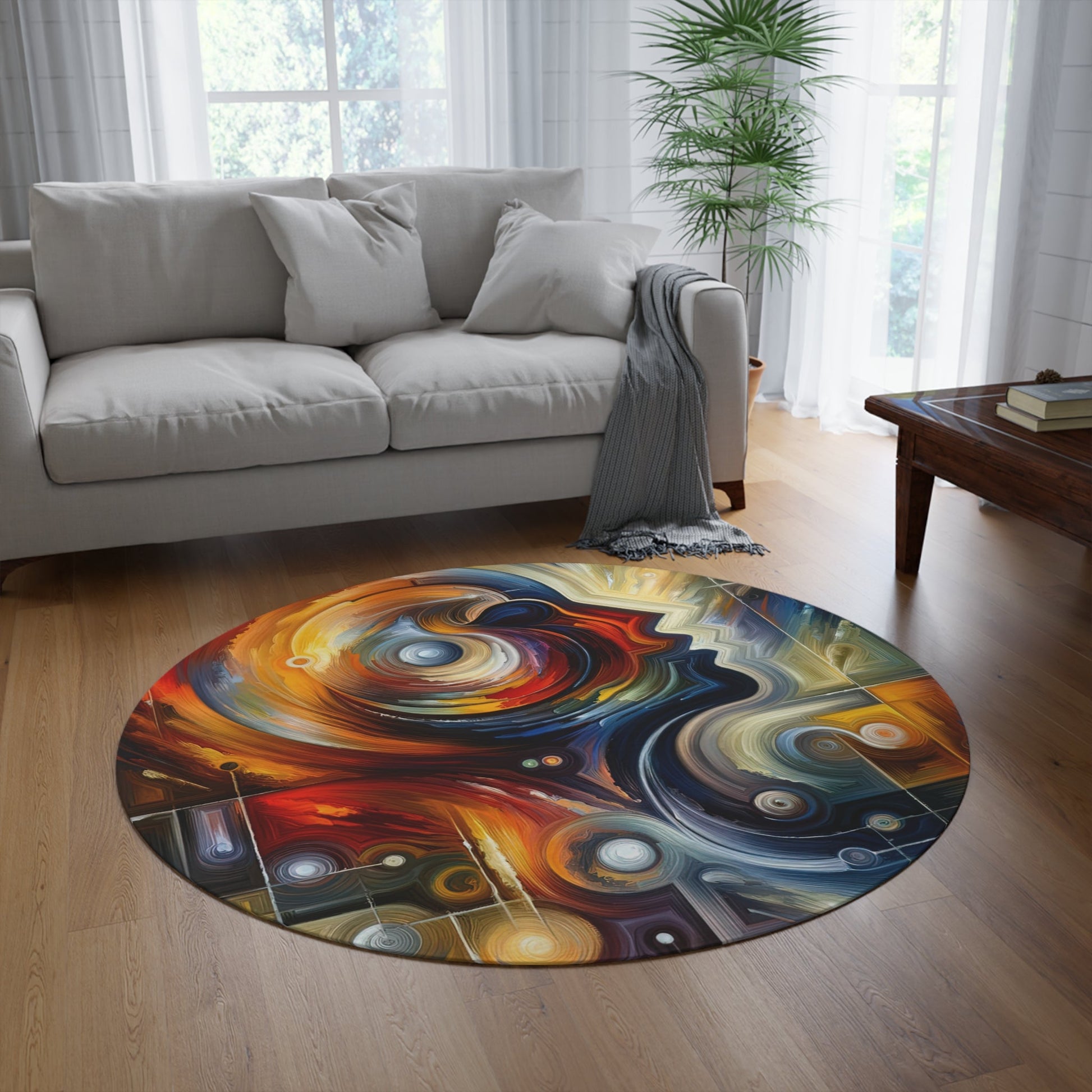 Vulnerability Emotional Exchange Round Rug - ATUH.ART