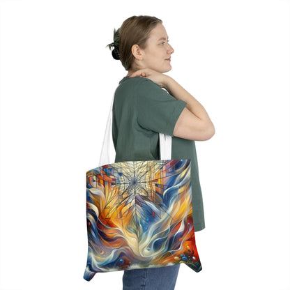 Weaving Renewal Web Shoulder Tote Bag (AOP) - ATUH.ART