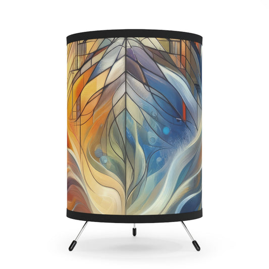 Weaving Renewal Web Tripod Lamp with High-Res Printed Shade, US\CA plug - ATUH.ART
