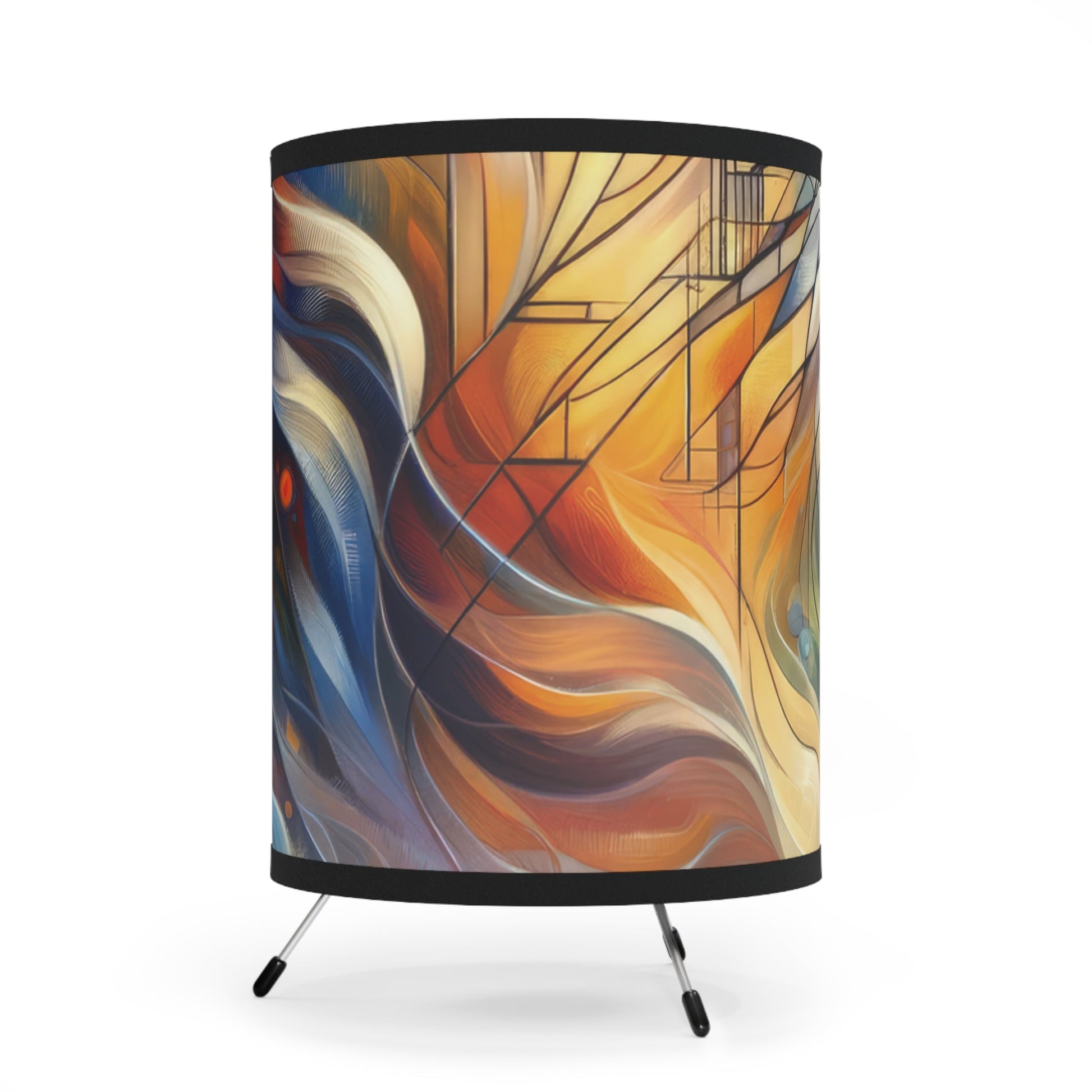 Weaving Renewal Web Tripod Lamp with High-Res Printed Shade, US\CA plug - ATUH.ART