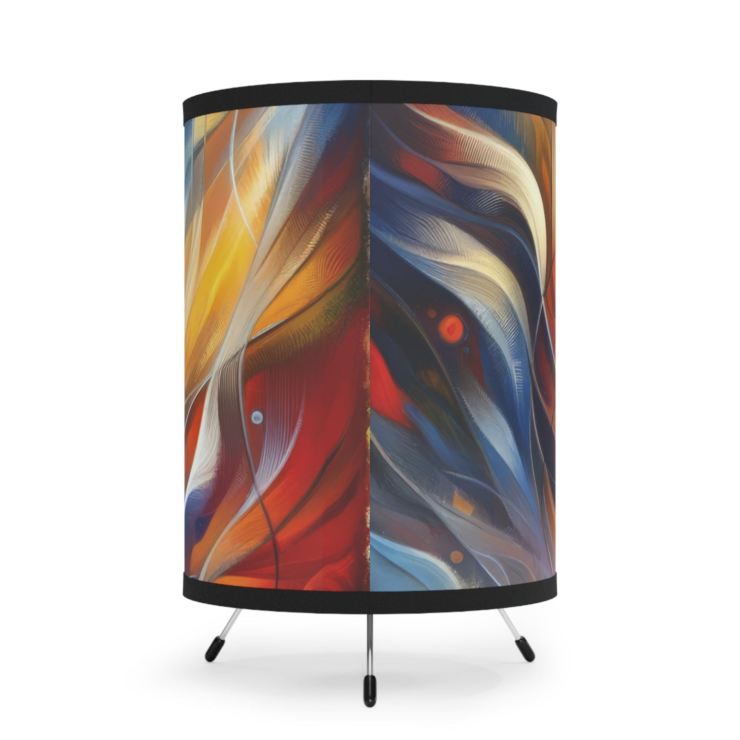 Weaving Renewal Web Tripod Lamp with High-Res Printed Shade, US\CA plug - ATUH.ART