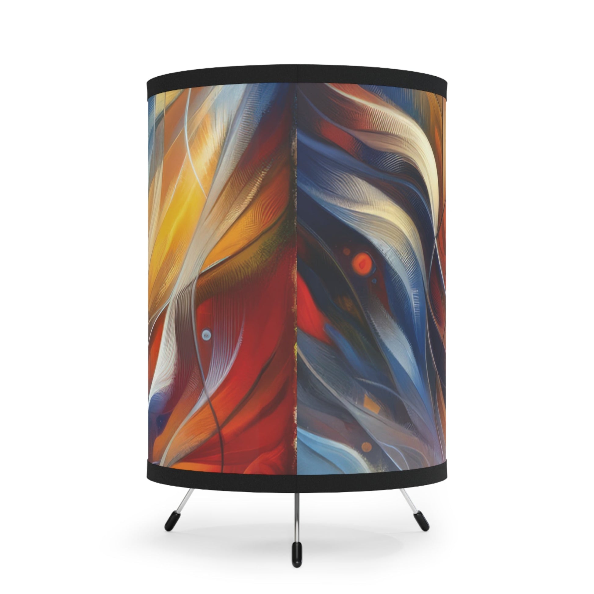 Weaving Renewal Web Tripod Lamp with High-Res Printed Shade, US\CA plug - ATUH.ART