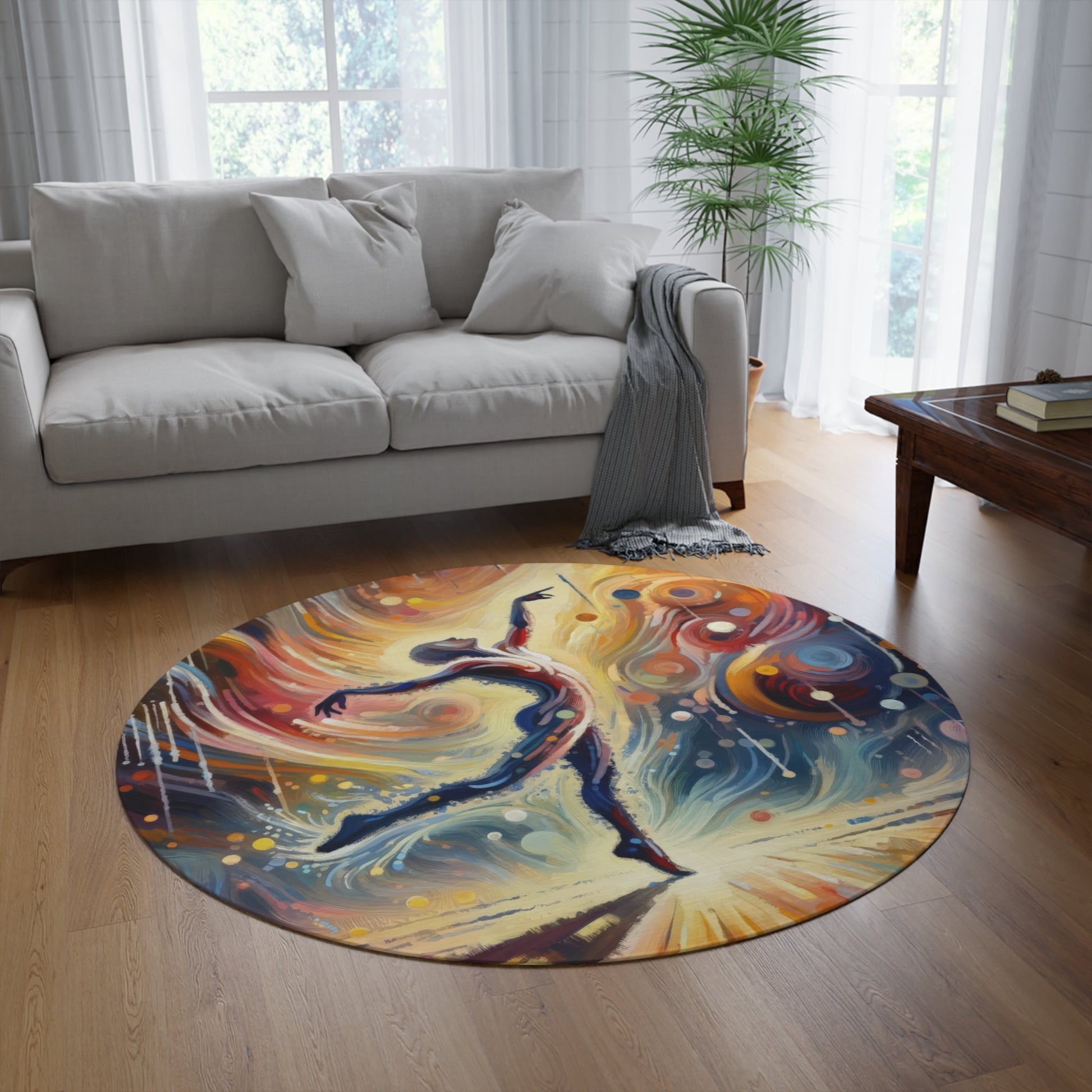 Wholehearted Divine Dance Round Rug - ATUH.ART