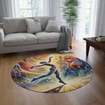 Wholehearted Divine Dance Round Rug - ATUH.ART