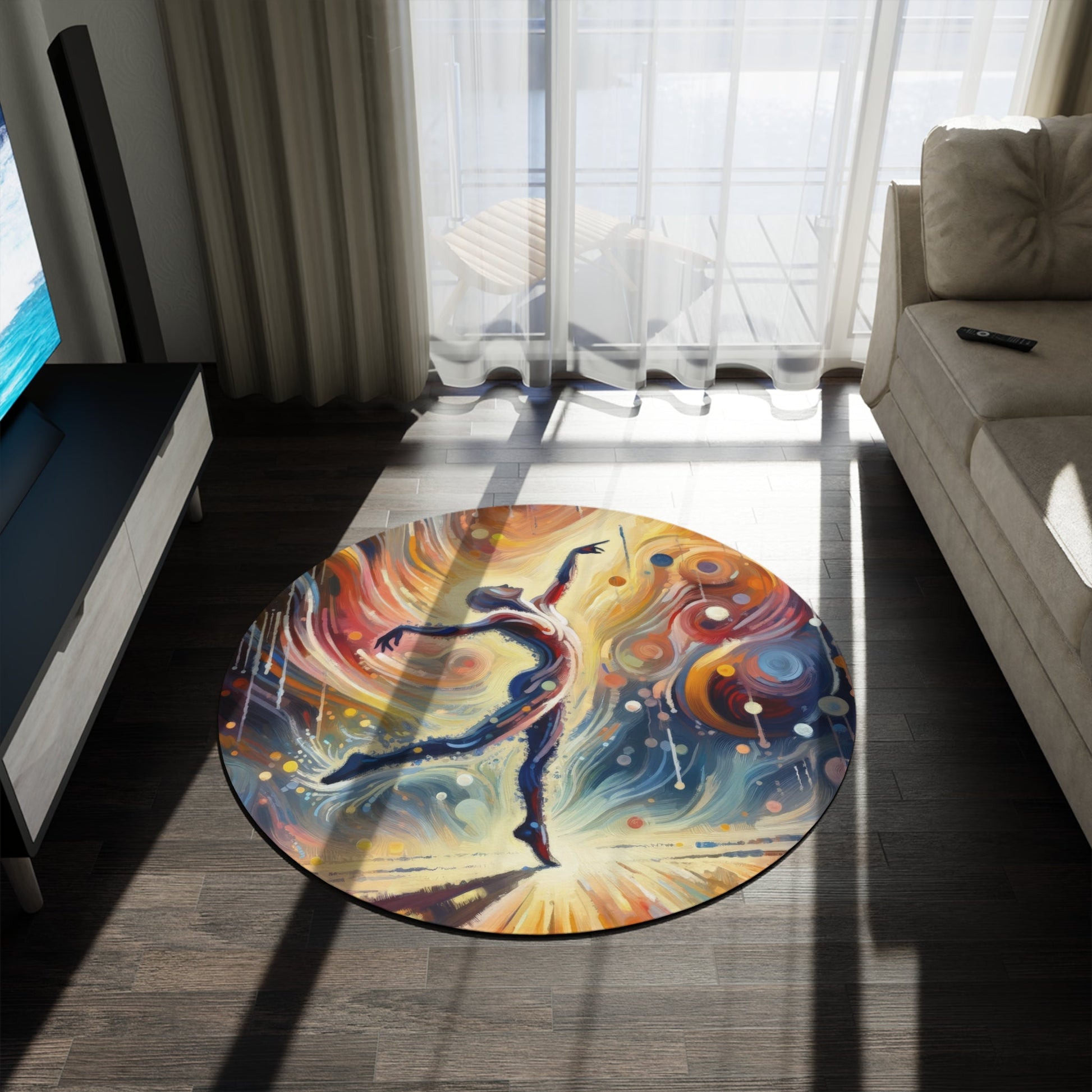 Wholehearted Divine Dance Round Rug - ATUH.ART