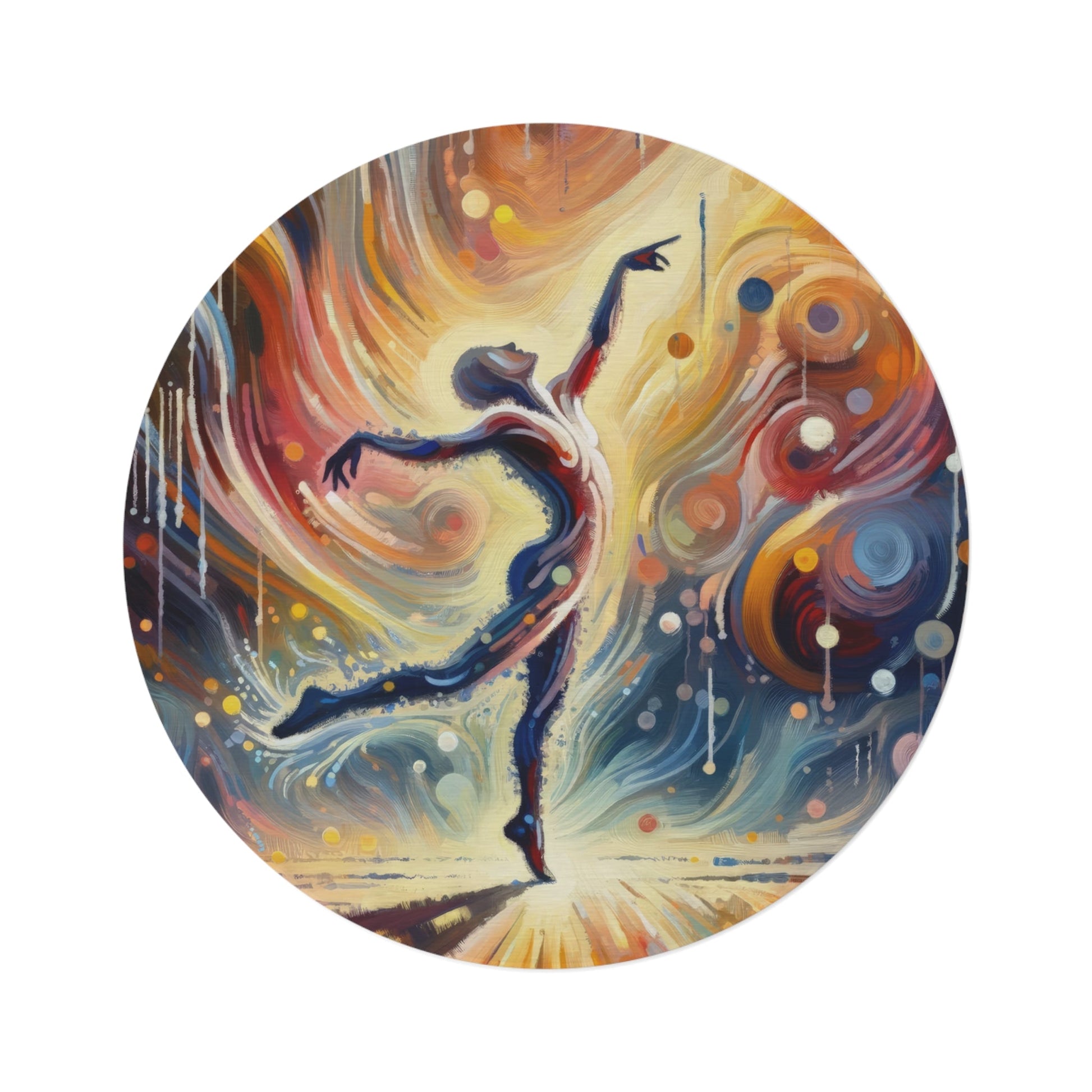 Wholehearted Divine Dance Round Rug - ATUH.ART