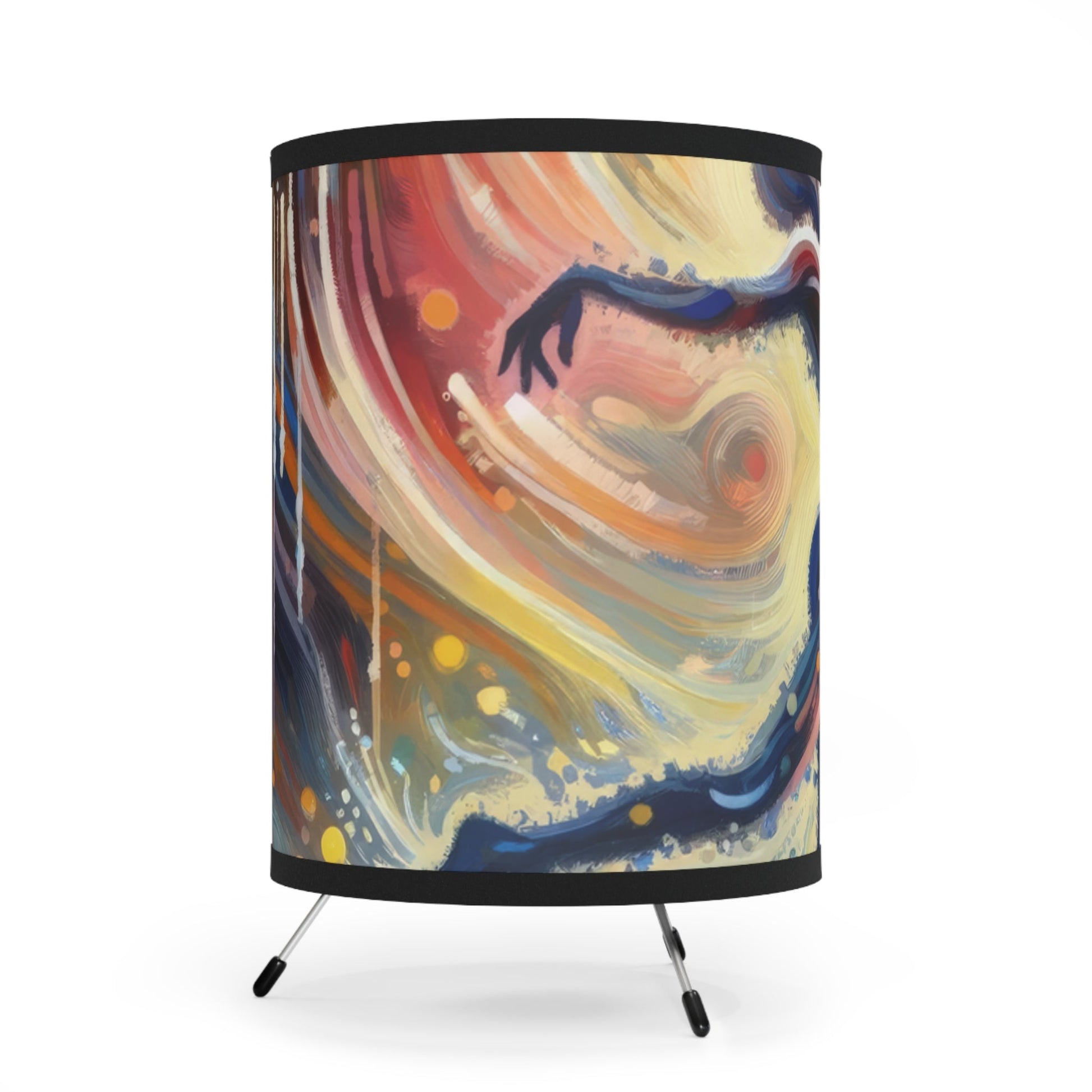Wholehearted Divine Dance Tripod Lamp with High-Res Printed Shade, US\CA plug - ATUH.ART