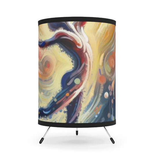 Wholehearted Divine Dance Tripod Lamp with High-Res Printed Shade, US\CA plug - ATUH.ART