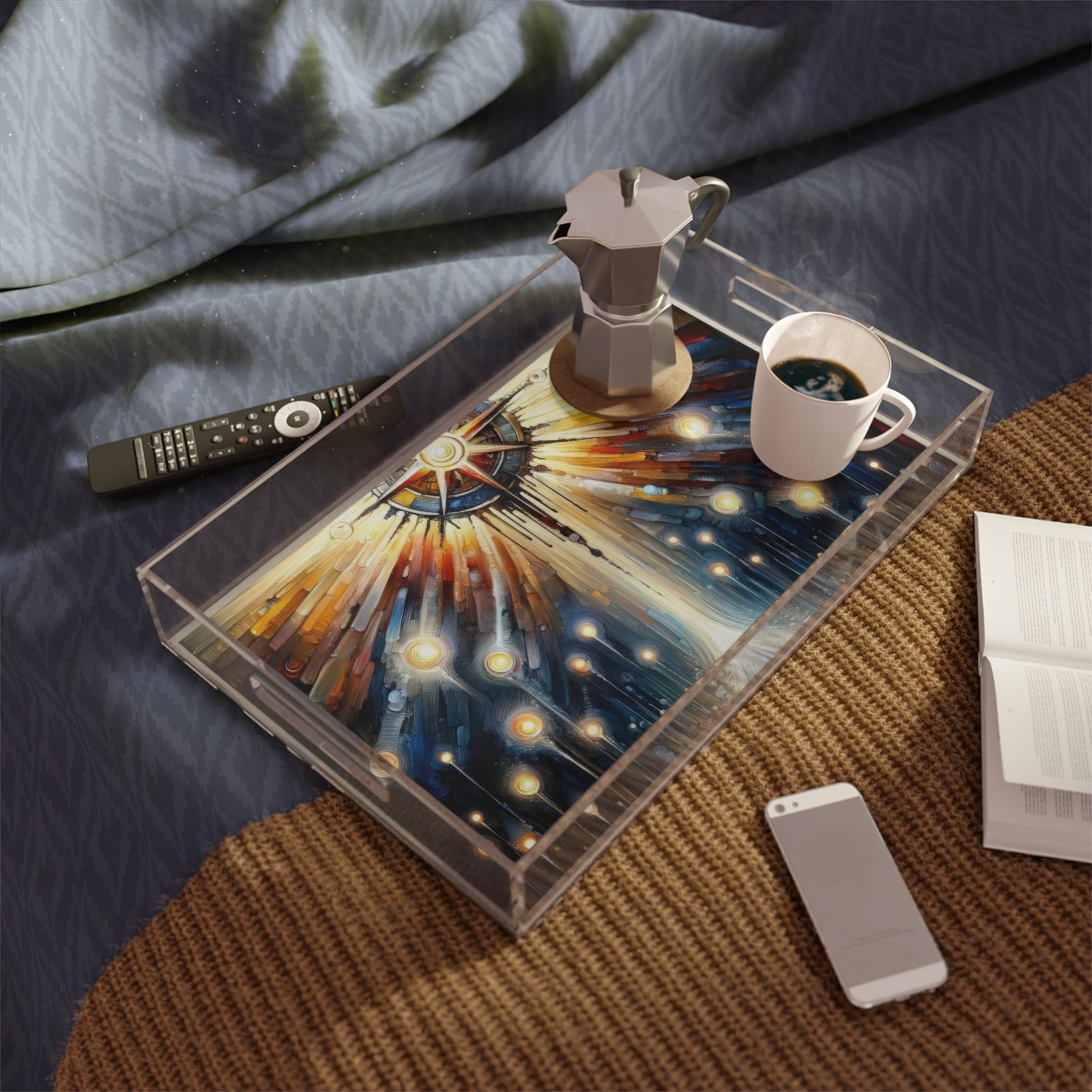 Wisdom Compass Journey Acrylic Serving Tray - ATUH.ART