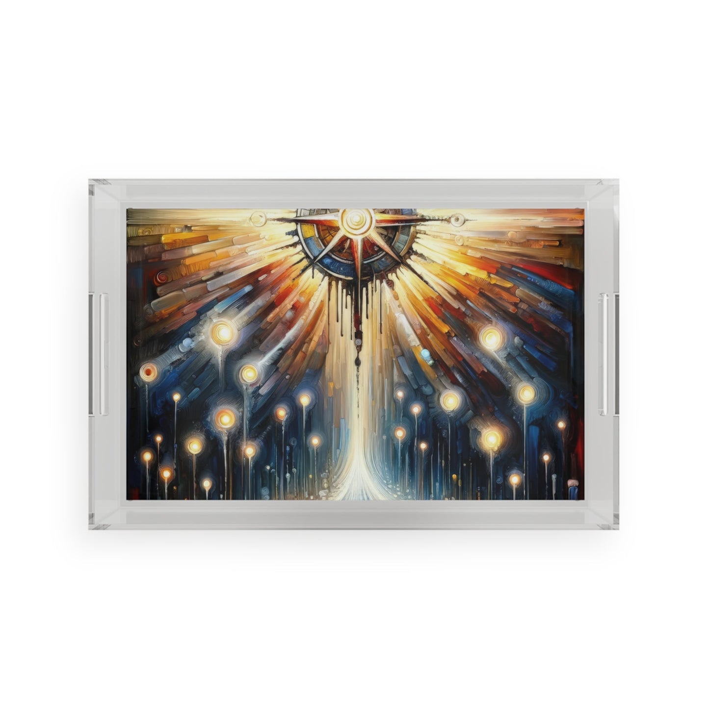 Wisdom Compass Journey Acrylic Serving Tray - ATUH.ART