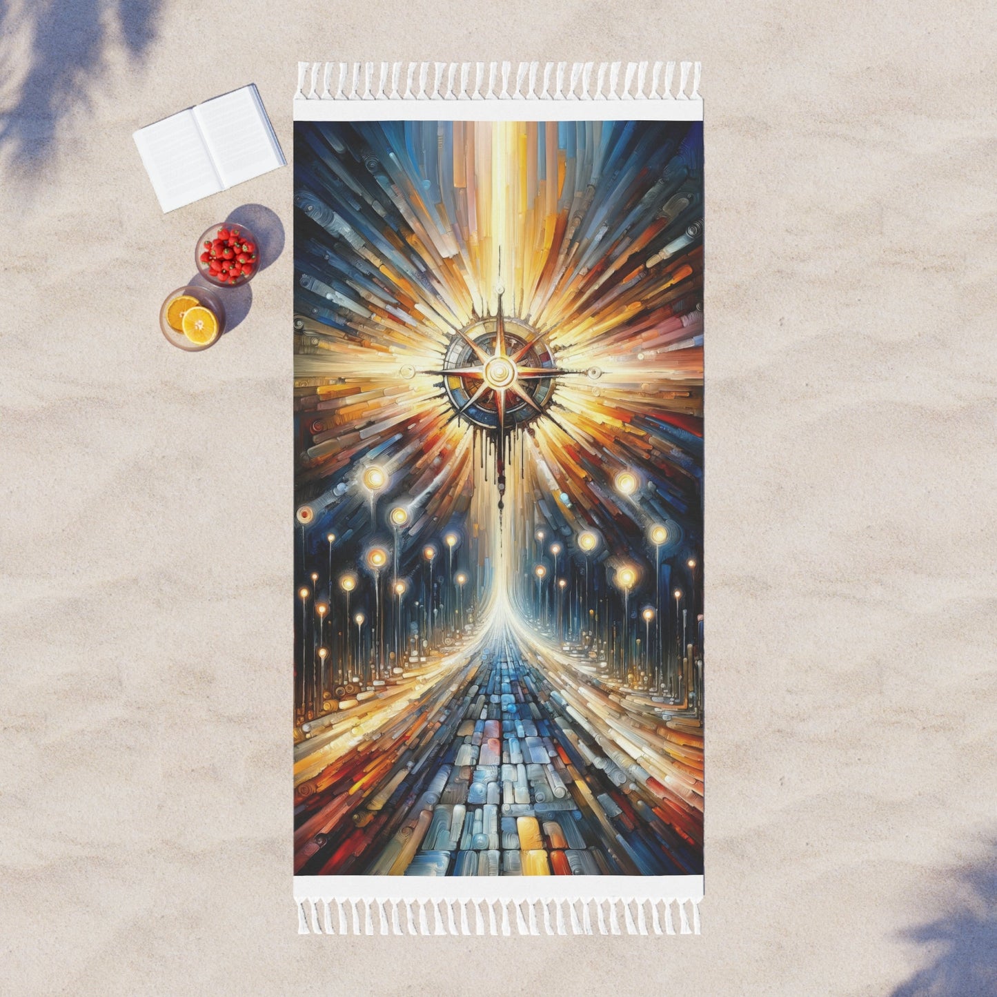 Wisdom Compass Journey Boho Beach Cloth - ATUH.ART