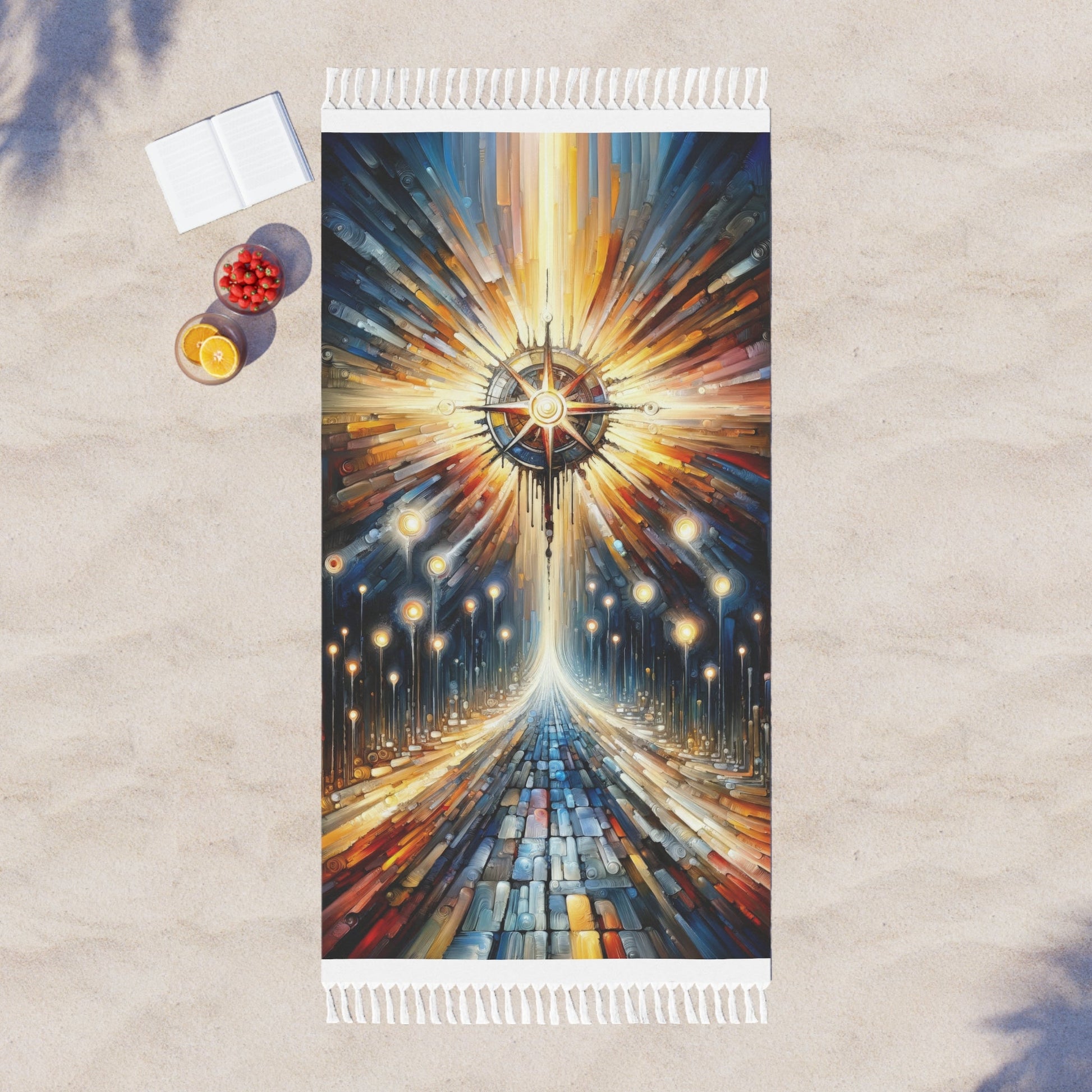 Wisdom Compass Journey Boho Beach Cloth - ATUH.ART