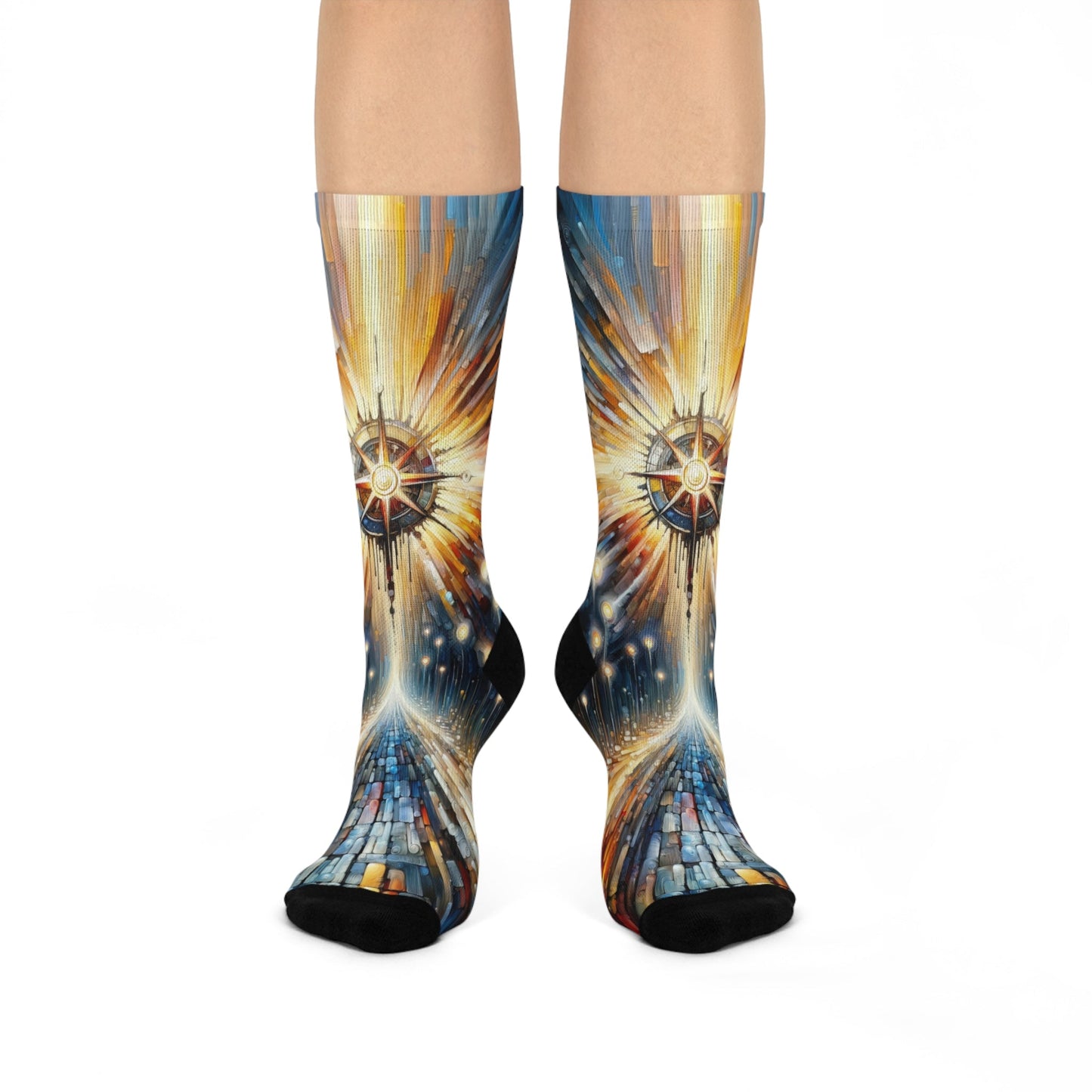 Wisdom Compass Journey Cushioned Crew Socks - ATUH.ART