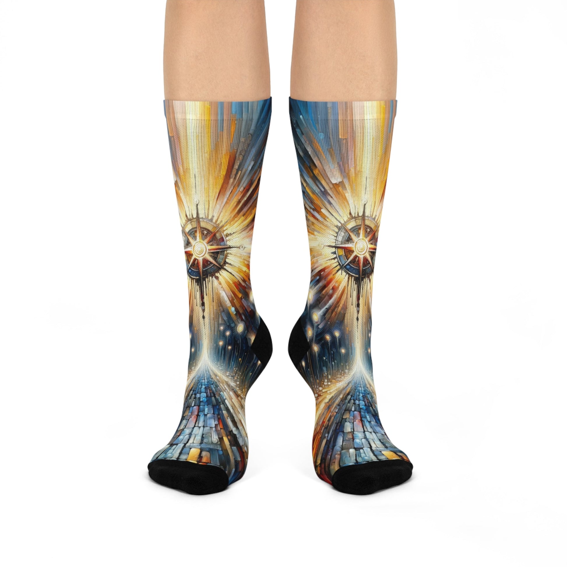 Wisdom Compass Journey Cushioned Crew Socks - ATUH.ART