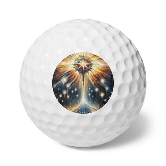 Wisdom Compass Journey Golf Balls, 6pcs - ATUH.ART