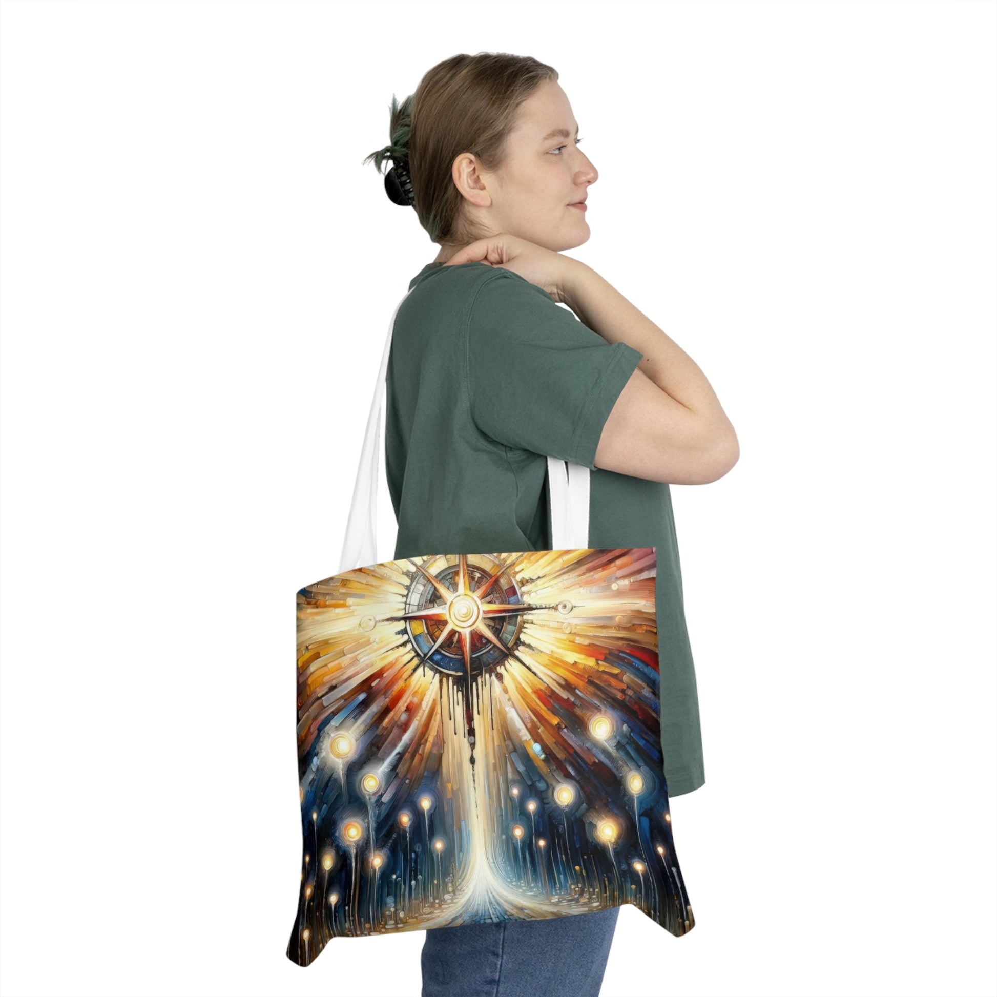 Wisdom Compass Journey Shoulder Tote Bag (AOP) - ATUH.ART