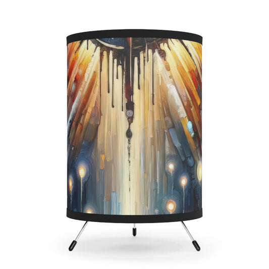 Wisdom Compass Journey Tripod Lamp with High-Res Printed Shade, US\CA plug - ATUH.ART