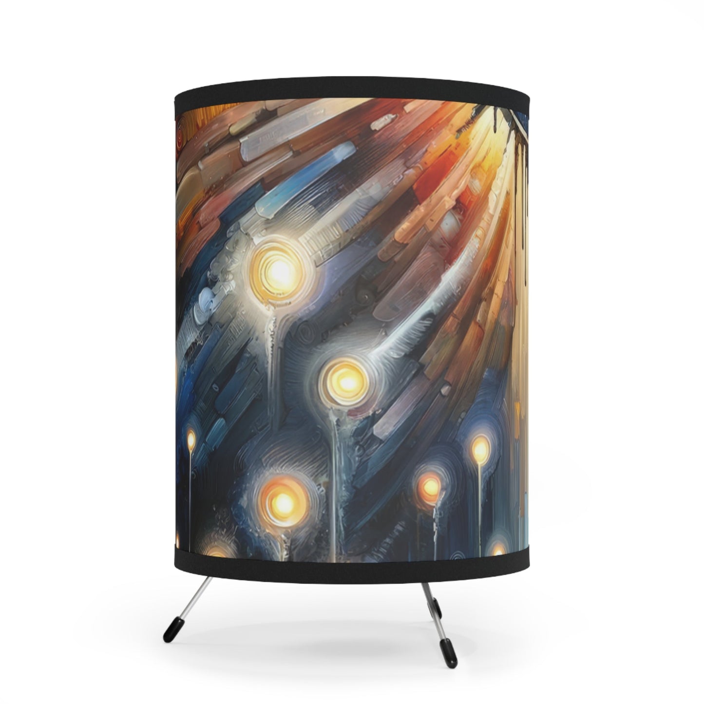 Wisdom Compass Journey Tripod Lamp with High-Res Printed Shade, US\CA plug - ATUH.ART