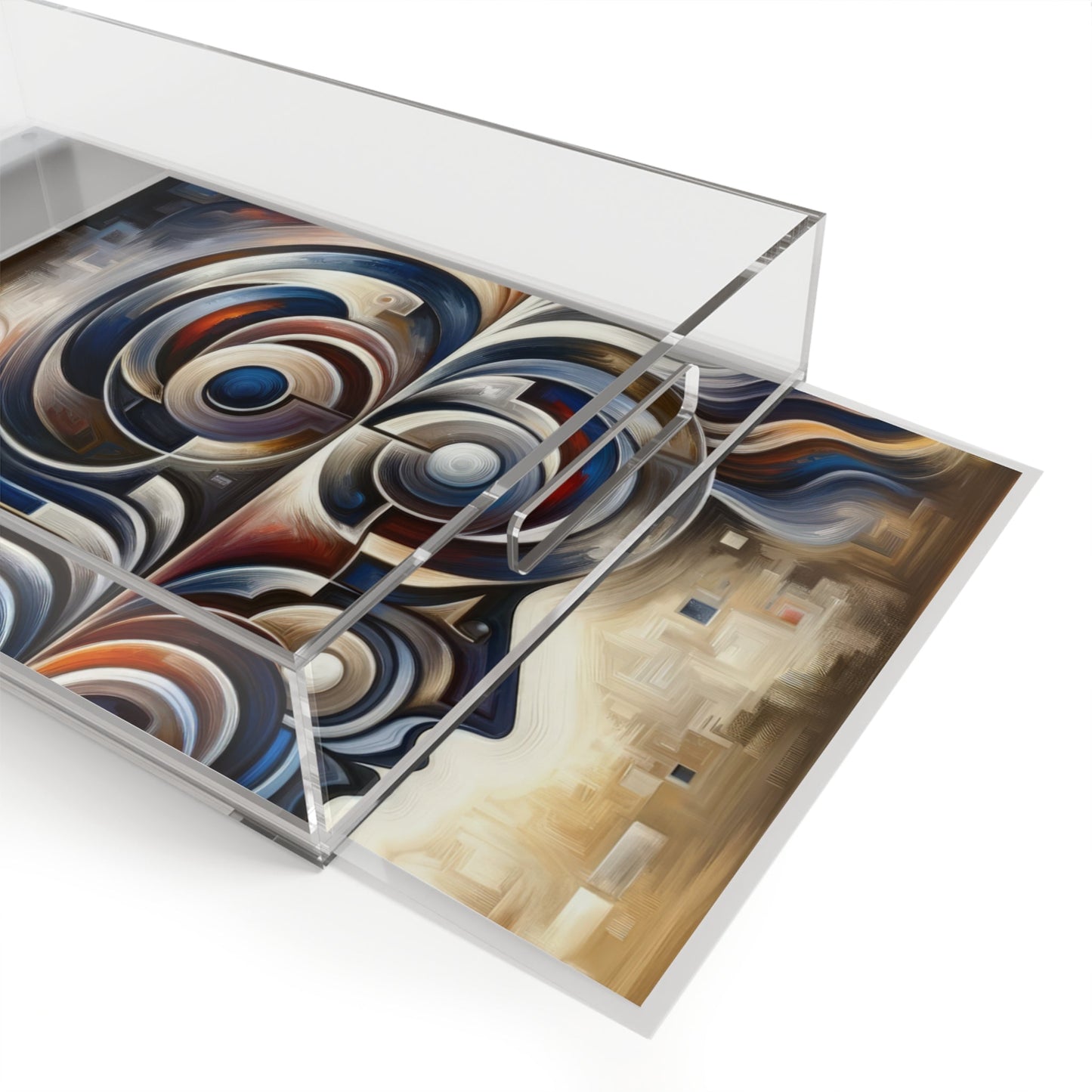 Wisdom Confluence Tachism Acrylic Serving Tray - ATUH.ART