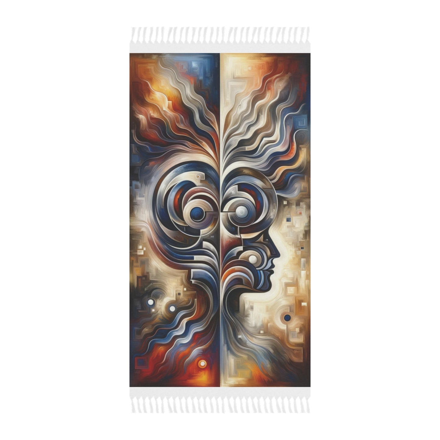 Wisdom Confluence Tachism Boho Beach Cloth - ATUH.ART