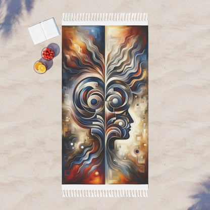 Wisdom Confluence Tachism Boho Beach Cloth - ATUH.ART
