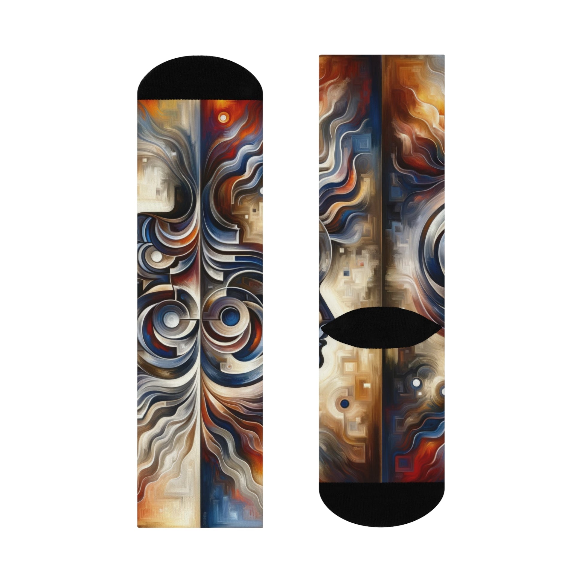 Wisdom Confluence Tachism Cushioned Crew Socks - ATUH.ART