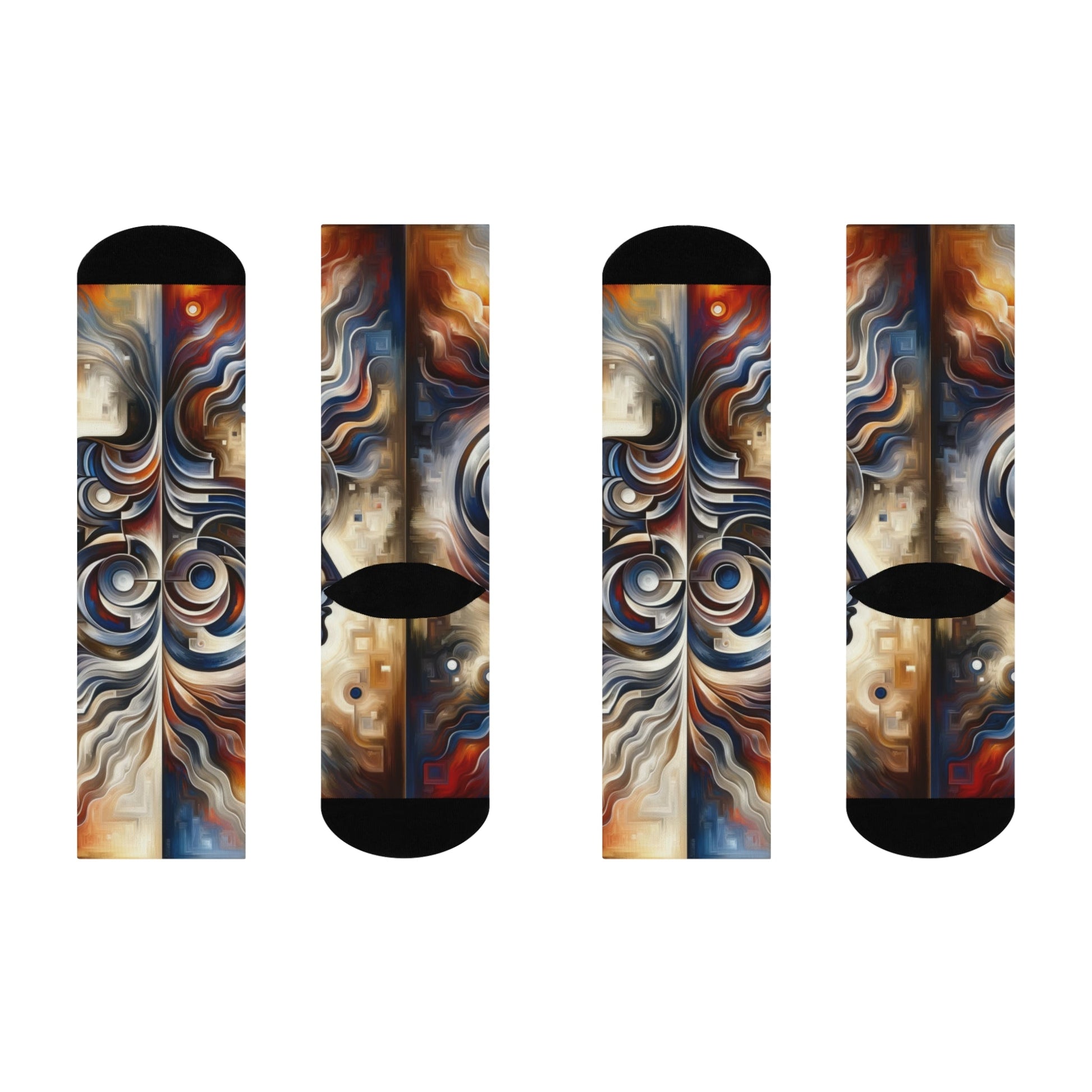 Wisdom Confluence Tachism Cushioned Crew Socks - ATUH.ART