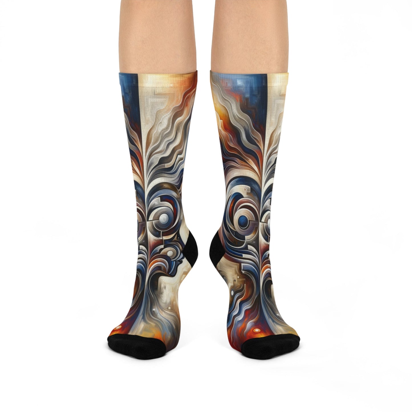 Wisdom Confluence Tachism Cushioned Crew Socks - ATUH.ART