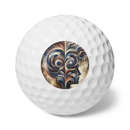 Wisdom Confluence Tachism Golf Balls, 6pcs - ATUH.ART