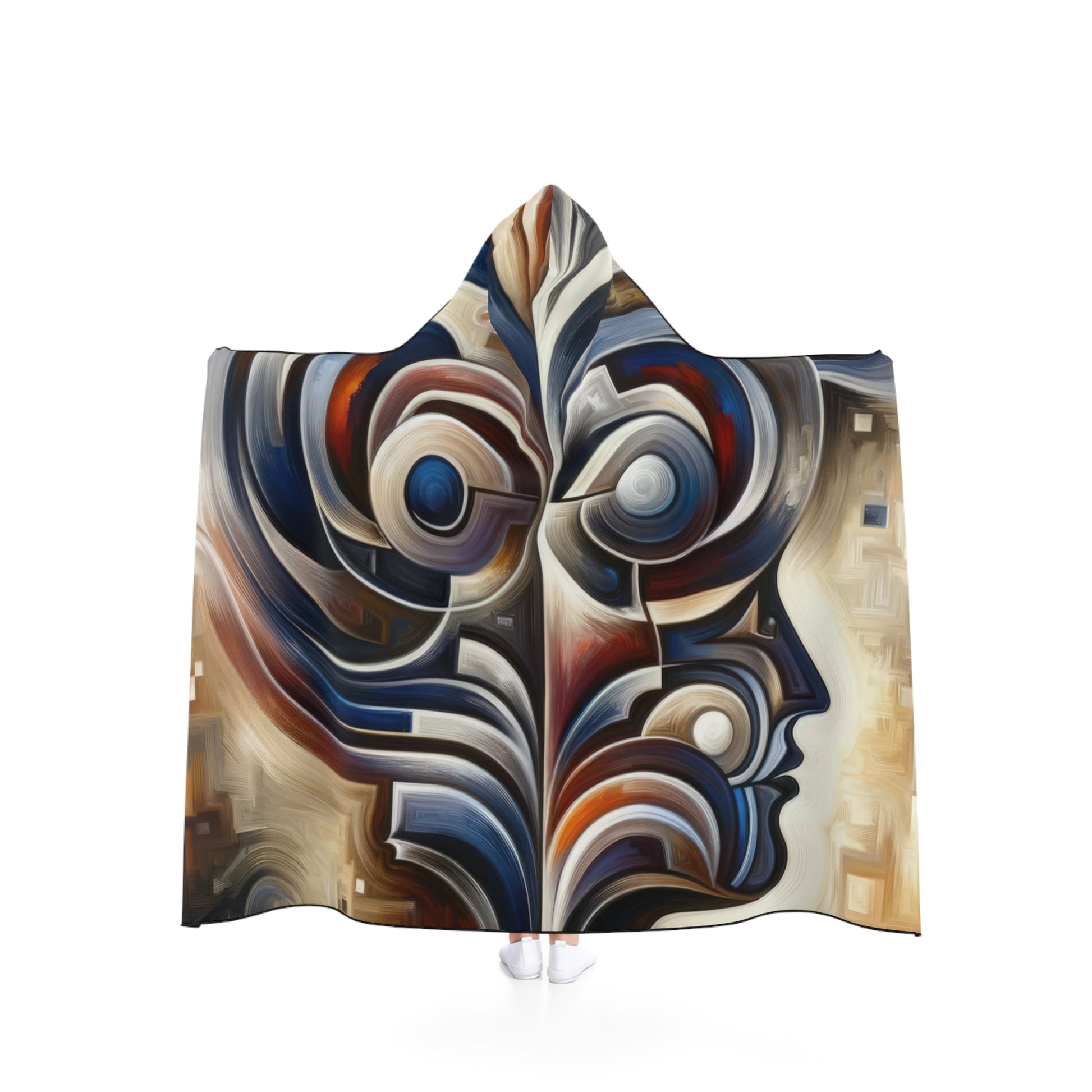 Wisdom Confluence Tachism Hooded Blanket - ATUH.ART