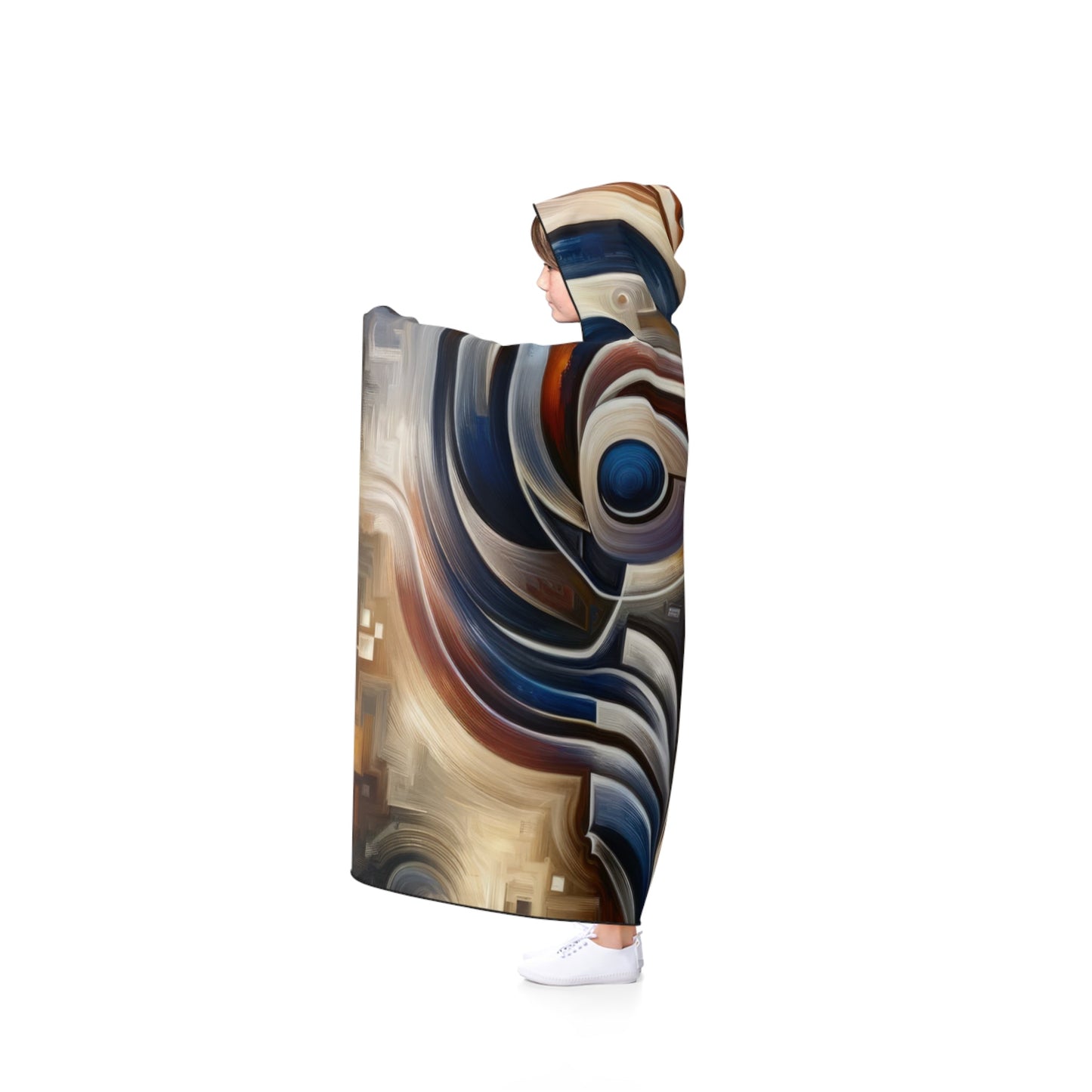 Wisdom Confluence Tachism Hooded Blanket - ATUH.ART