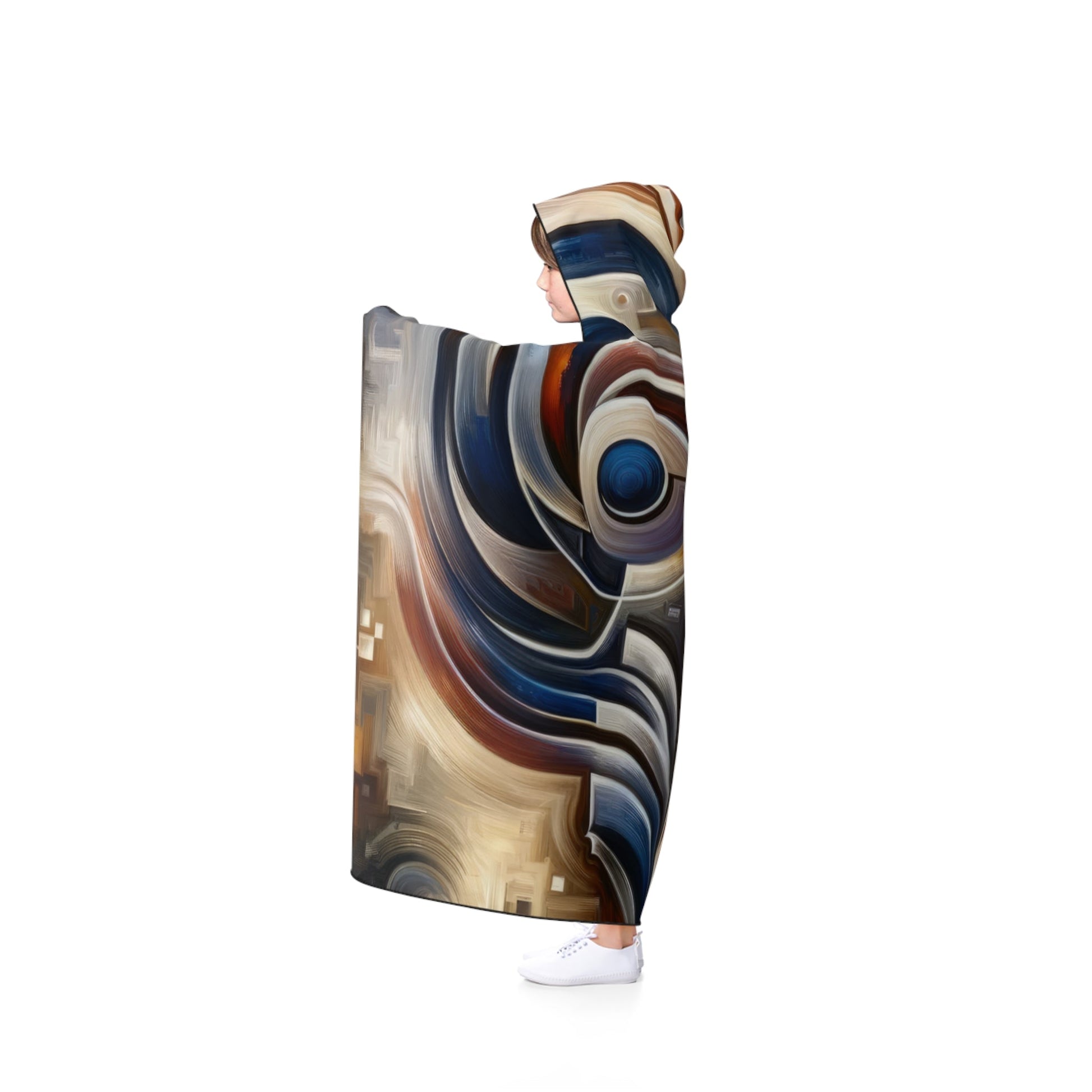Wisdom Confluence Tachism Hooded Blanket - ATUH.ART