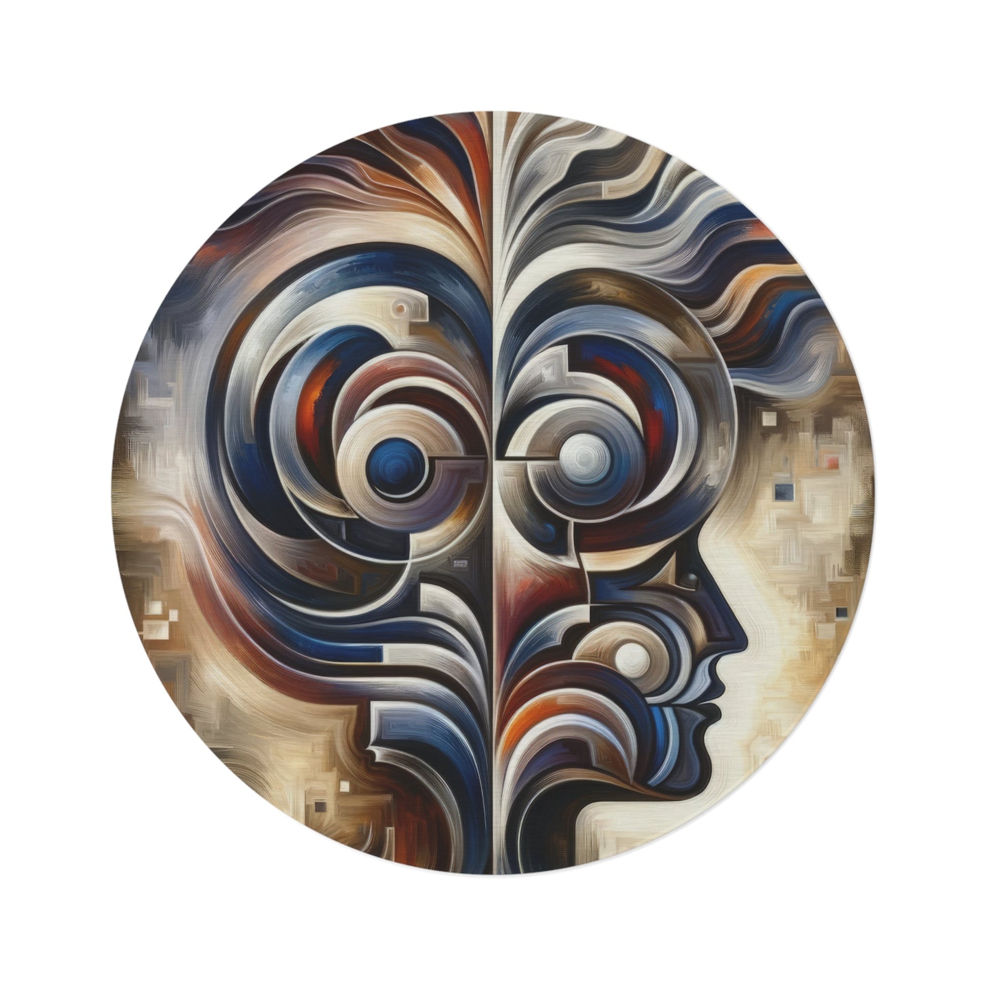 Wisdom Confluence Tachism Round Rug - ATUH.ART