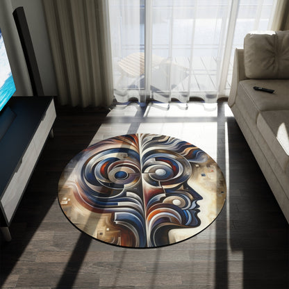 Wisdom Confluence Tachism Round Rug - ATUH.ART