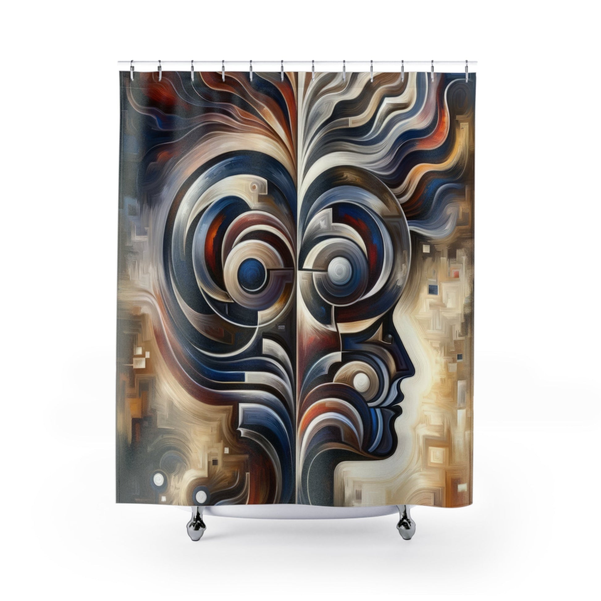 Wisdom Confluence Tachism Shower Curtains - ATUH.ART