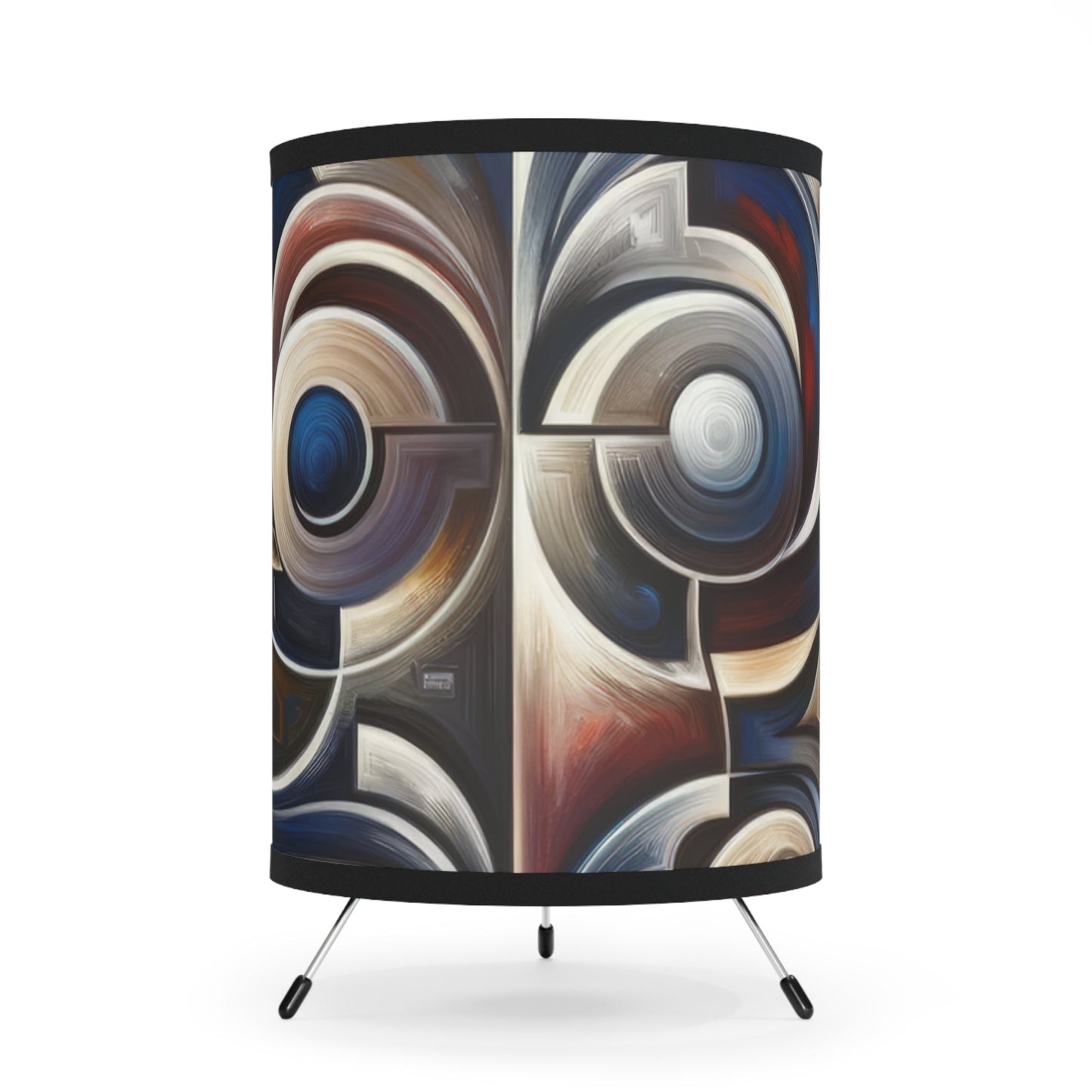 Wisdom Confluence Tachism Tripod Lamp with High-Res Printed Shade, US\CA plug - ATUH.ART