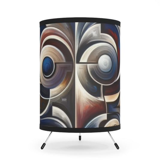 Wisdom Confluence Tachism Tripod Lamp with High-Res Printed Shade, US\CA plug - ATUH.ART