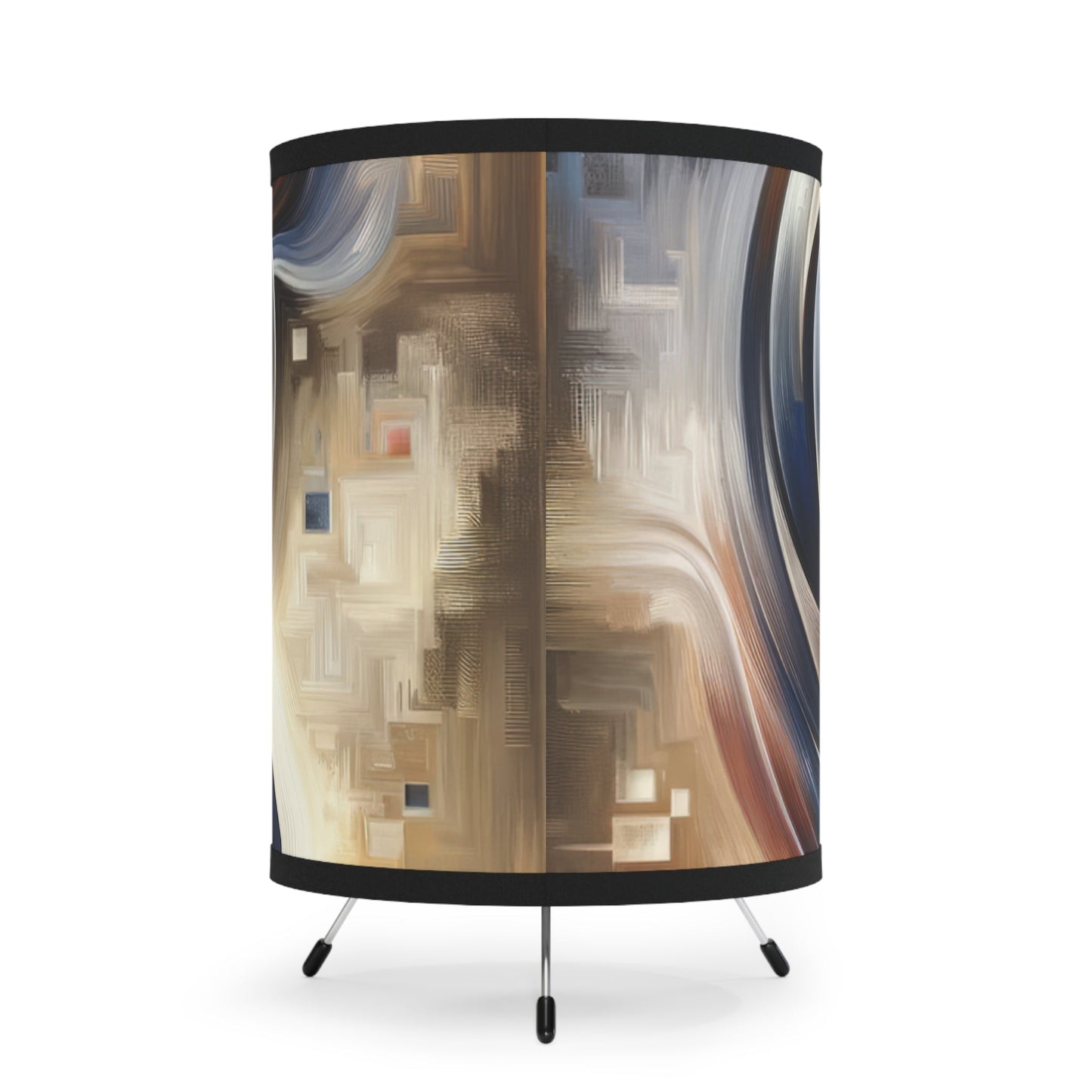 Wisdom Confluence Tachism Tripod Lamp with High-Res Printed Shade, US\CA plug - ATUH.ART