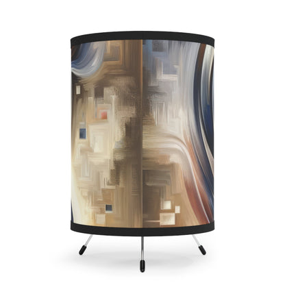 Wisdom Confluence Tachism Tripod Lamp with High-Res Printed Shade, US\CA plug - ATUH.ART