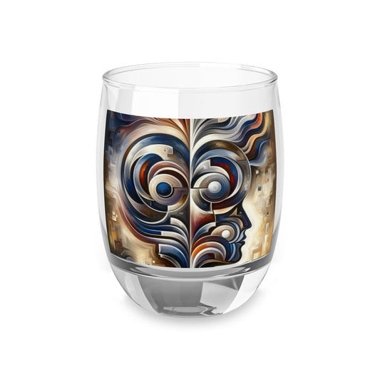 Wisdom Confluence Tachism Whiskey Glass - ATUH.ART