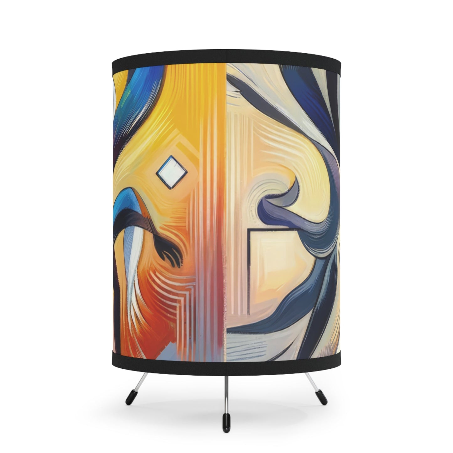Wisdom Dance Inquiry Tripod Lamp with High-Res Printed Shade, US\CA plug - ATUH.ART