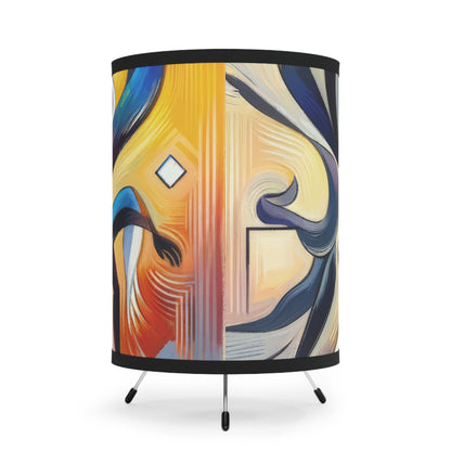 Wisdom Dance Inquiry Tripod Lamp with High-Res Printed Shade, US\CA plug - ATUH.ART