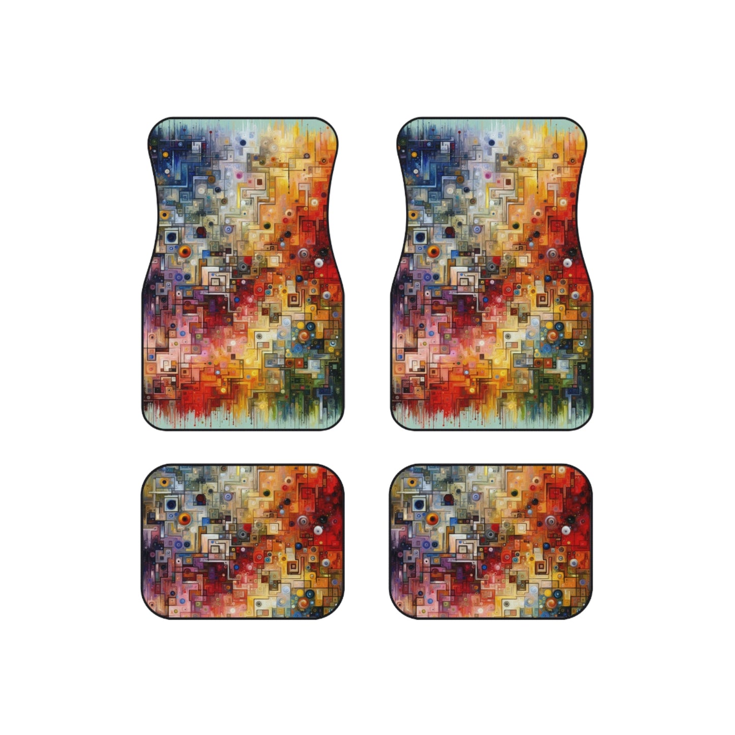 Witty Conversation Tapestry Car Mats (Set of 4) - ATUH.ART