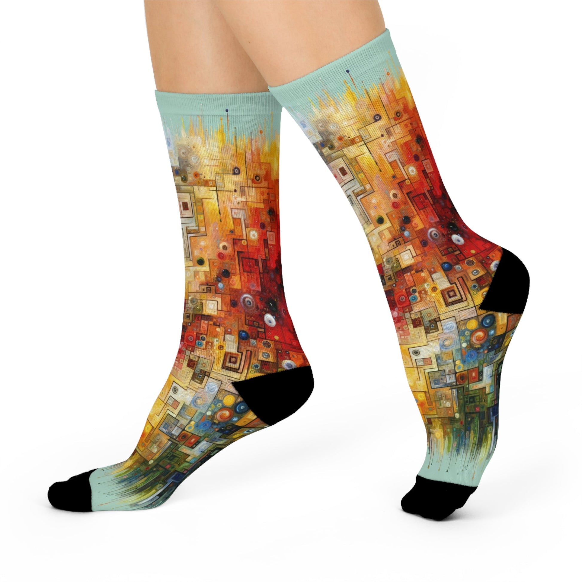 Witty Conversation Tapestry Cushioned Crew Socks - ATUH.ART