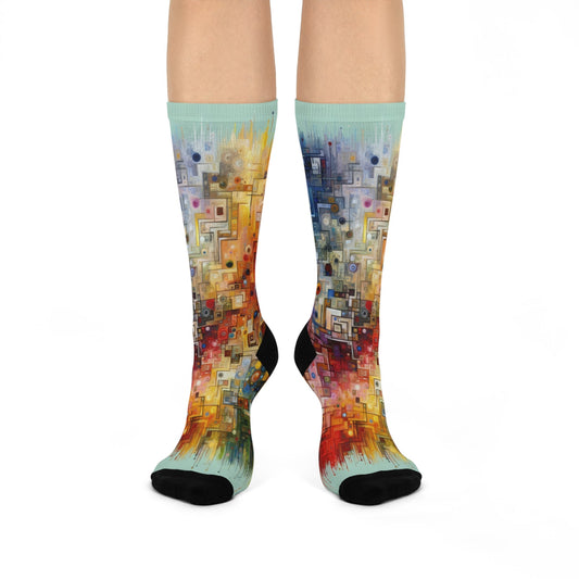 Witty Conversation Tapestry Cushioned Crew Socks - ATUH.ART