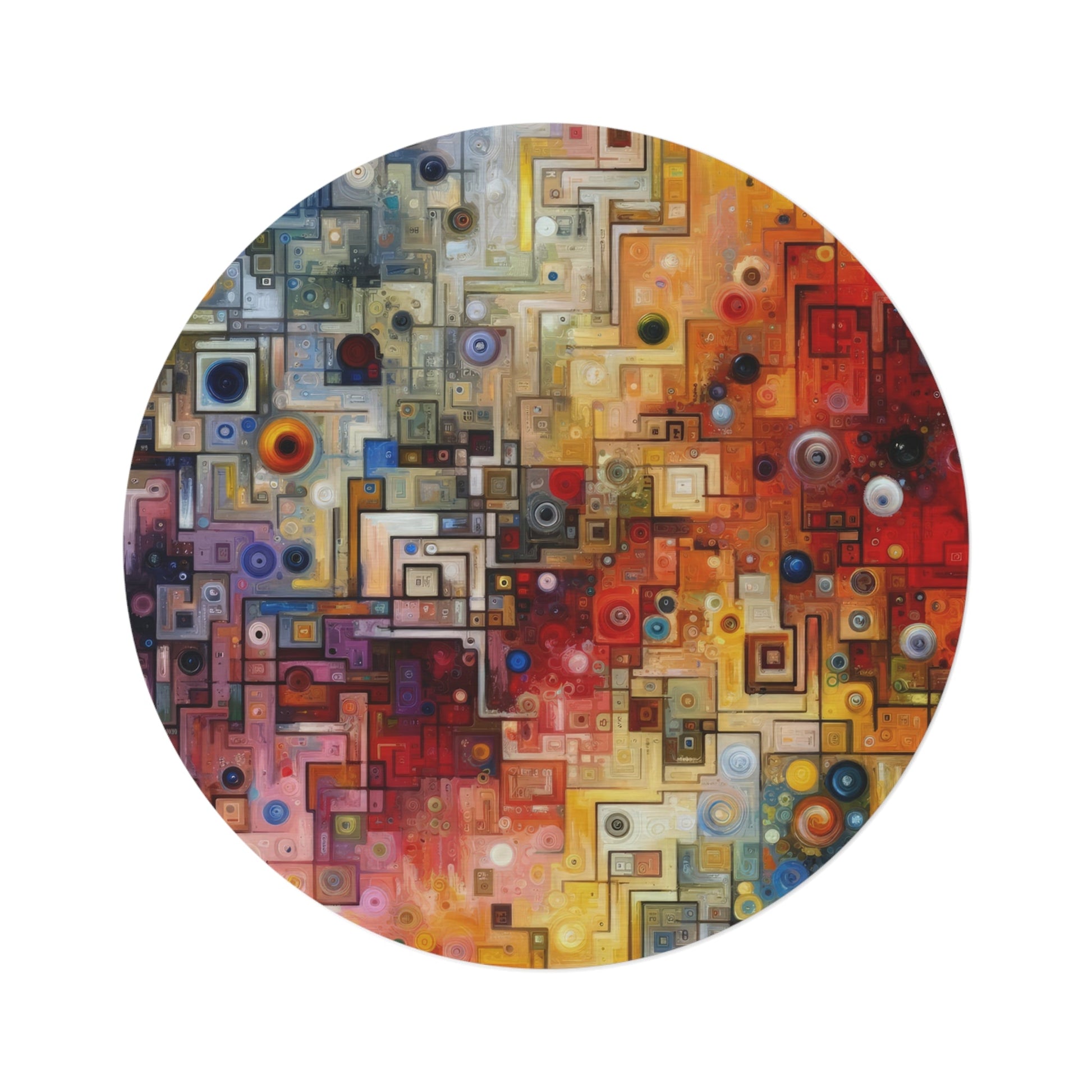 Witty Conversation Tapestry Round Rug - ATUH.ART