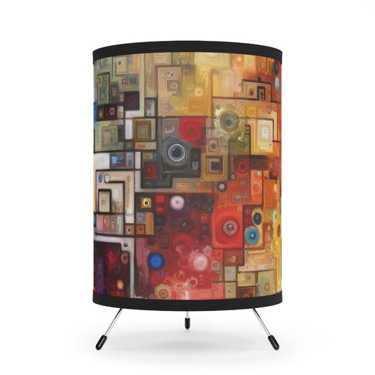Witty Conversation Tapestry Tripod Lamp with High-Res Printed Shade, US\CA plug - ATUH.ART