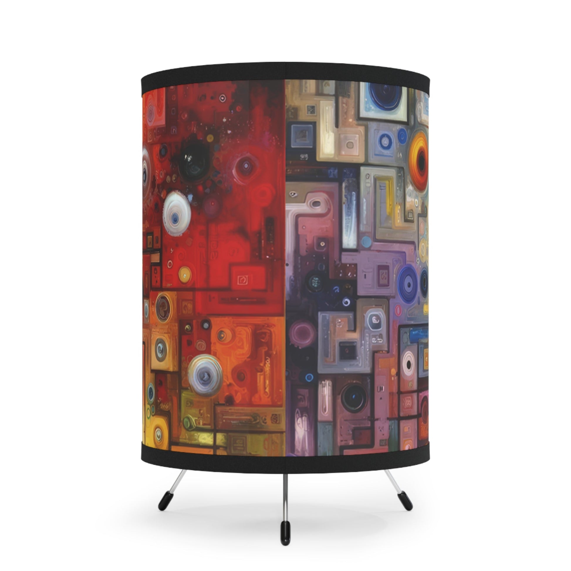 Witty Conversation Tapestry Tripod Lamp with High-Res Printed Shade, US\CA plug - ATUH.ART